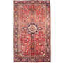 Sharabian Persian Rug 10'3" x 5'11" - Semi Antique Medallion Black, Navy Blue Hand Knotted | front view | SKU 112452