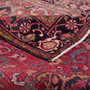 Sharabian Persian Rug 10'3" x 5'11" - Semi Antique Medallion Black, Navy Blue Hand Knotted | corner detail | SKU 112452
