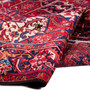 Heriz Persian Rug 12x9 ft - Semi Antique Herati (Mahi), Geometric Madder Red, Navy Blue, Ivory Hand Knotted | detail view | SKU 112456