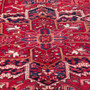 Heriz Persian Rug 12'10" x 9'8" - Semi Antique Medallion Red, Brown Hand Knotted | side view | SKU 112456