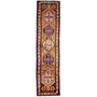 Ardabil Persian Rug 9'10" x 2'4" - Semi Antique Medallion Turquoise, White Hand Knotted | front view | SKU 112459
