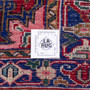 Goravan Persian Rug 6x3 ft - Semi Antique Medallion Blue, Red Hand Knotted | full view | SKU 112462
