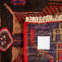 Kazvin Persian Rug 8'12" x 3'11" - Semi Antique Medallion Red, Blue Hand Knotted | full view | SKU 110111