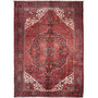 Sharabian Persian Rug 11'2" x 7'10" - Semi Antique Medallion Black, Navy Blue Hand Knotted | front view | SKU 112465