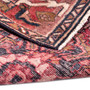 Azerbaijan Persian Rug 10x2 ft - Semi Antique Shah Abbasi, Medallion (Toranj) Madder Red, Cream, Navy Blue Hand Knotted | corner detail | SKU 112467