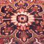Azerbaijan Persian Rug 10'2" x 2'9" - Semi Antique Medallion Red, Cream Hand Knotted | side view | SKU 112467