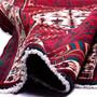 Sarab Persian Rug 10'11" x 3'3" - Semi Antique Medallion Camel, Blue Hand Knotted | detail view | SKU 112515