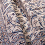 Tabas Persian Rug 11x7 ft - Semi Antique Afshan All-Over, Eslimi Arabesque Cream, Navy Blue, Indigo Hand Knotted | detail view | SKU 112520