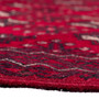 Baluch Persian Rug 9x3 ft - Semi Antique Mihrab Red, Blue Hand Knotted | back view | SKU 112524