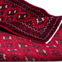 Baluch Persian Rug 9x3 ft - Semi Antique Geometric, Turkmen Gul Red, Burgundy, Dark Red Hand Knotted | corner detail | SKU 112524