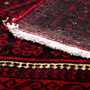 Baluch Persian Rug 8'2" x 4'0" - Semi Antique Mihrab Red, Blue Hand Knotted | corner detail | SKU 112550