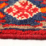 Hamadan Persian Rug 8'8" x 3'6" - Semi Antique Afshan Red, Blue Hand Knotted | pile detail | SKU 110113