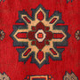Hamadan Persian Rug 8'8" x 3'6" - Semi Antique Afshan Red, Blue Hand Knotted | side view | SKU 110113