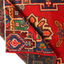 Hamadan Persian Rug 8'8" x 3'6" - Semi Antique Afshan Red, Blue Hand Knotted | detail view | SKU 110113