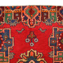 Hamadan Persian Rug 8'8" x 3'6" - Semi Antique Afshan Red, Blue Hand Knotted | back view | SKU 110113