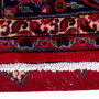 Mashad Persian Rug 11'12" x 8'6" - Semi Antique Medallion Crimson, Ultramarine Hand Knotted | pile detail | SKU 112557