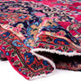 Mashad Persian Rug 11'9" x 8'4" - Semi Antique Medallion Crimson, Ultramarine Hand Knotted | detail view | SKU 112558