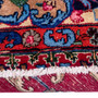 Mashad Persian Rug 11'9" x 8'4" - Semi Antique Medallion Crimson, Ultramarine Hand Knotted | pile detail | SKU 112558