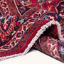 Mashad Persian Rug 11x7 ft - Semi Antique Medallion Crimson, Ultramarine Hand Knotted | detail view | SKU 112561