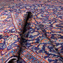 Kashmar Persian Rug 13'1" x 9'10" - Semi Antique Afshan Crimson, Ivory Hand Knotted | detail view | SKU 112562