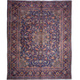 Kashmar Persian Rug 13'1" x 9'10" - Semi Antique Afshan Crimson, Ivory Hand Knotted | front view | SKU 112562