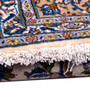 Mashhad Persian Rug 12x9 ft - Semi Antique Shah Abbasi, Medallion (Toranj) Cream, Navy Blue, Brown Hand Knotted | pile detail | SKU 112563