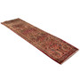Rudbar Persian Rug 9x2 ft - Semi Antique Medallion Red, Ivory Hand Knotted | back view | SKU 110115