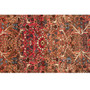 Rudbar Persian Rug 9'9" x 2'9" - Semi Antique Medallion Red, Ivory Hand Knotted | pile detail | SKU 110115