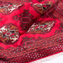 Baluch Persian Rug 3x2 ft - Semi Antique Geometric, Turkmen Gul Red, Crimson, Dark Red Hand Knotted | detail view | SKU 112566