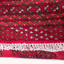 Baluch Persian Rug 3x2 ft - Semi Antique Geometric, Turkmen Gul Red, Crimson, Dark Red Hand Knotted | pile detail | SKU 112566
