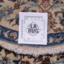 Nain Persian Rug 1x1 ft - Semi Antique Medallion Cream, Beige Hand Knotted | full view | SKU 112567