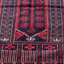 Baluch Persian Rug 5'1" x 3'1" - Semi Antique Mihrab Red, Blue Hand Knotted | side view | SKU 112571