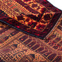Baluch Persian Rug 4'11" x 2'11" - Semi Antique Mihrab Red, Blue Hand Knotted | corner detail | SKU 112572
