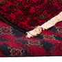 Turkmen Persian Rug 4x3 ft - Semi Antique Geometric, Turkmen Gul Madder Red, Crimson, Dark Red Hand Knotted | corner detail | SKU 112574