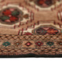Turkmen Persian Rug 6'7" x 4'7" -  Geometric Crimson, Navy Blue Hand Knotted | texture detail | SKU 110116