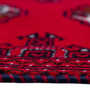 Turkmen Persian Rug 4x1 ft - Semi Antique Geometric, Turkmen Gul Red, Crimson, Dark Red Hand Knotted | back view | SKU 112575