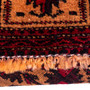 Baluch Persian Rug 4x3 ft - Semi Antique Mihrab Red, Blue Hand Knotted | pile detail | SKU 112579