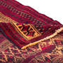 Baluch Persian Rug 4'11" x 3'3" - Semi Antique Mihrab Red, Blue Hand Knotted | corner detail | SKU 112579