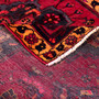 Baluch Persian Rug 5'11" x 3'8" - Semi Antique Mihrab Red, Blue Hand Knotted | corner detail | SKU 112582