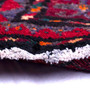 Quchan Persian Rug 9x4 ft - Semi Antique Geometric, Turkmen Gul Red, Burgundy, Navy Blue Hand Knotted | pile detail | SKU 112583