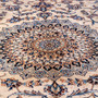 Nain Persian Rug 12x9 ft - Semi Antique Medallion Cream, Beige Hand Knotted | side view | SKU 112586