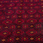 Baluch Persian Rug 8x4 ft - Semi Antique Herati (Mahi), Geometric Dark Red, Burgundy, Gold Hand Knotted | side view | SKU 112588