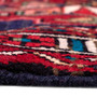 Zanjan Persian Rug 7'1" x 4'1" - Semi Antique Medallion Navy Blue, Crimson Hand Knotted | back view | SKU 112601