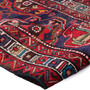 Zanjan Persian Rug 7x4 ft - Semi Antique Medallion (Toranj), Geometric Navy Blue, Crimson, Madder Red Hand Knotted | detail view | SKU 112601