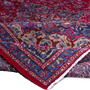 Kashmar Persian Rug 11'2" x 8'2" - Semi Antique Afshan Crimson, Ivory Hand Knotted | detail view | SKU 112602
