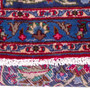 Kashmar Persian Rug 11x8 ft - Semi Antique Medallion Toranj, Shah Abbasi Crimson, Navy Blue, Ivory Hand Knotted | pile detail | SKU 112602