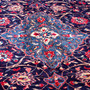 Arak Persian Rug 10x7 ft - Semi Antique Medallion Crimson, Red Hand Knotted | side view | SKU 112603