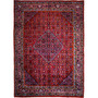 Arak Persian Rug 12'12" x 9'2" - Semi Antique Medallion Crimson, Red Hand Knotted | front view | SKU 112604