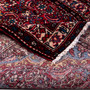 Hamadan Persian Rug 10x3 ft - Semi Antique Afshan Red, Blue Hand Knotted | corner detail | SKU 112631