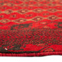 Baluch Persian Rug 6'7" x 2'7" - Semi Antique Mihrab Red, Blue Hand Knotted | pile detail | SKU 110119